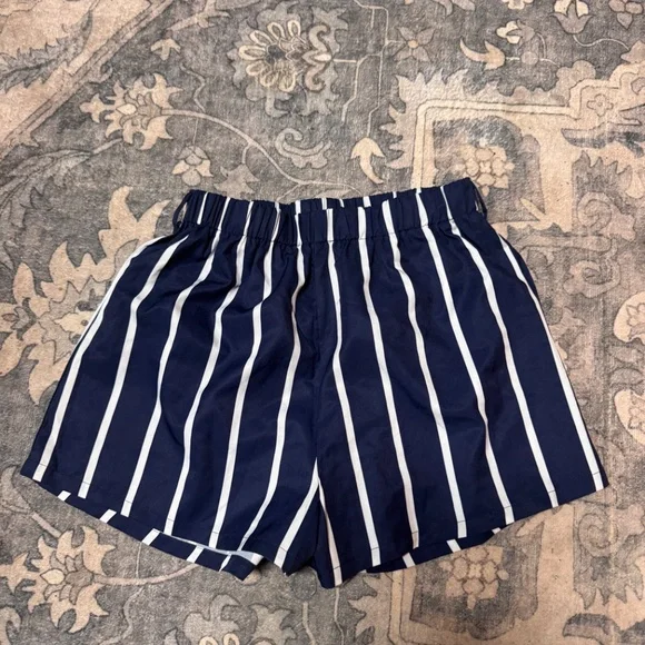 Gorgeous blue striped cute shorts for women ladies resort vacation - Picture 2 of 2
